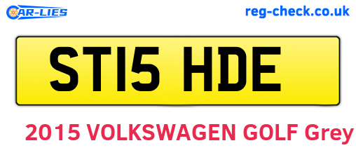 ST15HDE are the vehicle registration plates.