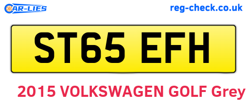 ST65EFH are the vehicle registration plates.