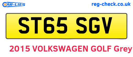 ST65SGV are the vehicle registration plates.