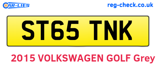 ST65TNK are the vehicle registration plates.