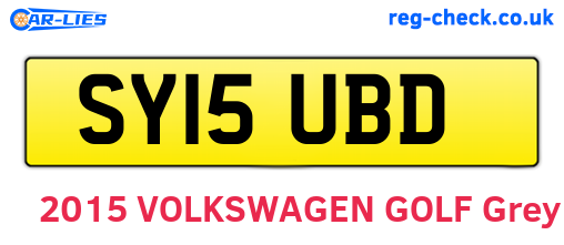 SY15UBD are the vehicle registration plates.