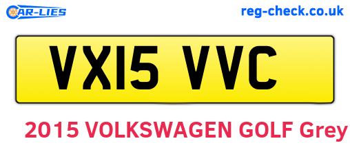 VX15VVC are the vehicle registration plates.