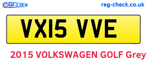 VX15VVE are the vehicle registration plates.