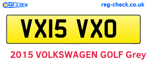 VX15VXO are the vehicle registration plates.