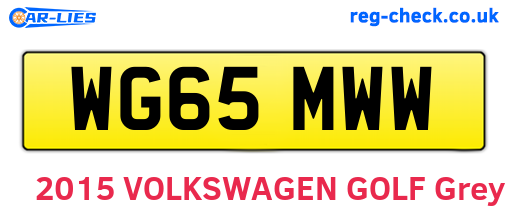 WG65MWW are the vehicle registration plates.