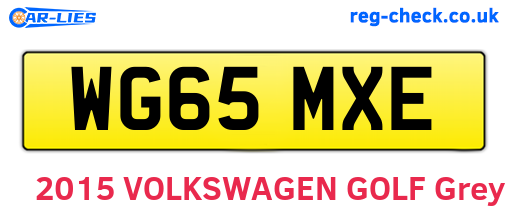 WG65MXE are the vehicle registration plates.