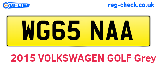 WG65NAA are the vehicle registration plates.