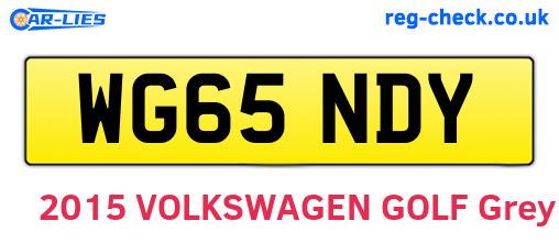 WG65NDY are the vehicle registration plates.