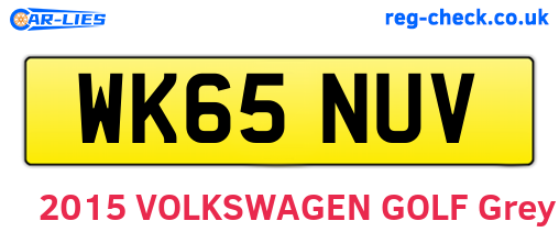 WK65NUV are the vehicle registration plates.