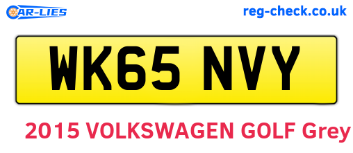 WK65NVY are the vehicle registration plates.