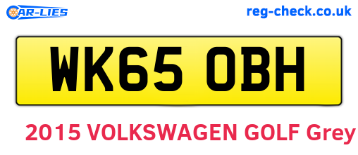 WK65OBH are the vehicle registration plates.