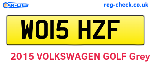 WO15HZF are the vehicle registration plates.