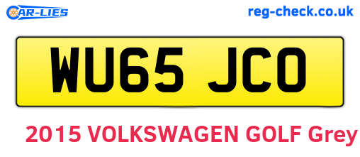 WU65JCO are the vehicle registration plates.