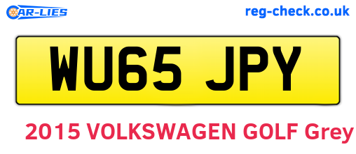 WU65JPY are the vehicle registration plates.