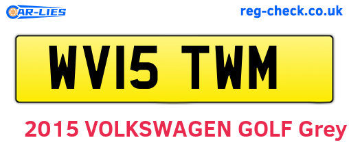 WV15TWM are the vehicle registration plates.