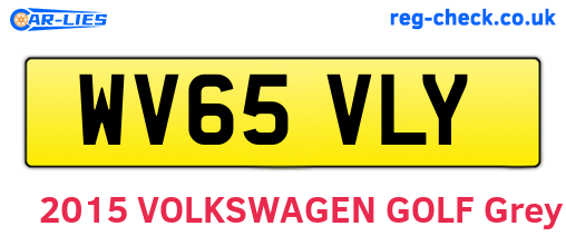 WV65VLY are the vehicle registration plates.