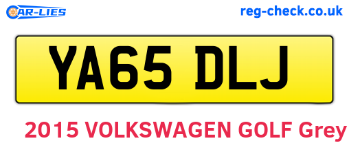 YA65DLJ are the vehicle registration plates.