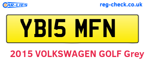 YB15MFN are the vehicle registration plates.