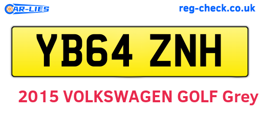 YB64ZNH are the vehicle registration plates.