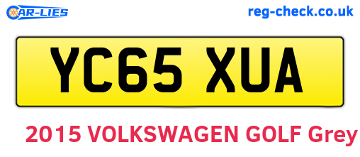 YC65XUA are the vehicle registration plates.