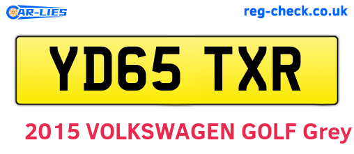 YD65TXR are the vehicle registration plates.