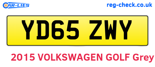 YD65ZWY are the vehicle registration plates.
