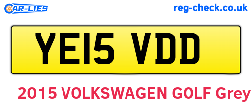 YE15VDD are the vehicle registration plates.
