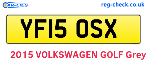 YF15OSX are the vehicle registration plates.
