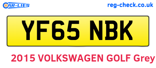 YF65NBK are the vehicle registration plates.