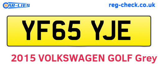 YF65YJE are the vehicle registration plates.