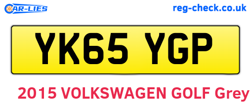 YK65YGP are the vehicle registration plates.