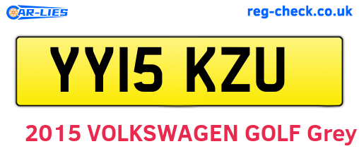 YY15KZU are the vehicle registration plates.