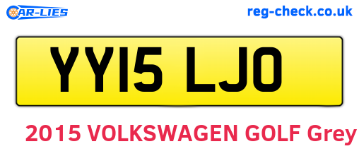 YY15LJO are the vehicle registration plates.