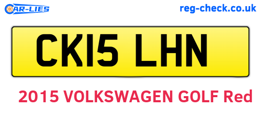 CK15LHN are the vehicle registration plates.