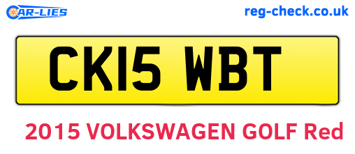 CK15WBT are the vehicle registration plates.
