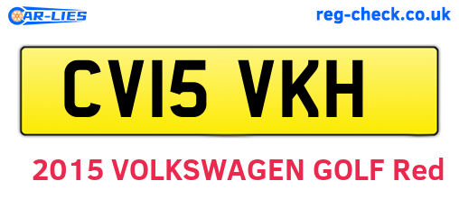 CV15VKH are the vehicle registration plates.