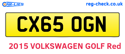 CX65OGN are the vehicle registration plates.