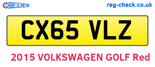 CX65VLZ are the vehicle registration plates.