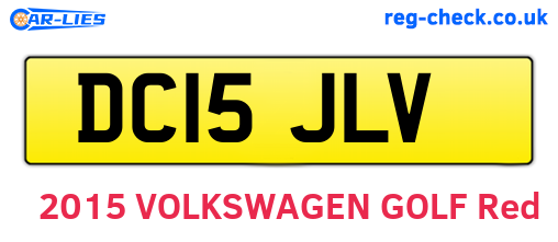 DC15JLV are the vehicle registration plates.