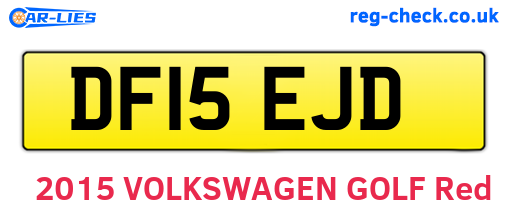 DF15EJD are the vehicle registration plates.