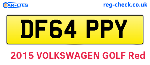 DF64PPY are the vehicle registration plates.