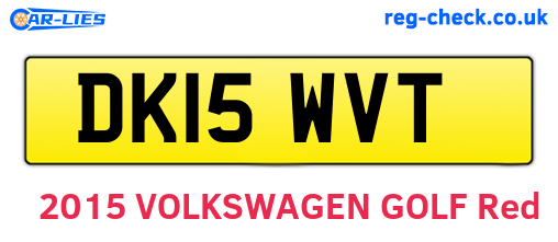 DK15WVT are the vehicle registration plates.