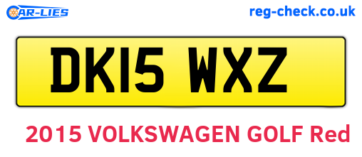 DK15WXZ are the vehicle registration plates.