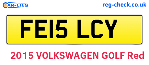 FE15LCY are the vehicle registration plates.