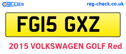 FG15GXZ are the vehicle registration plates.