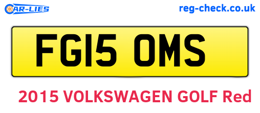 FG15OMS are the vehicle registration plates.