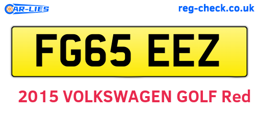 FG65EEZ are the vehicle registration plates.