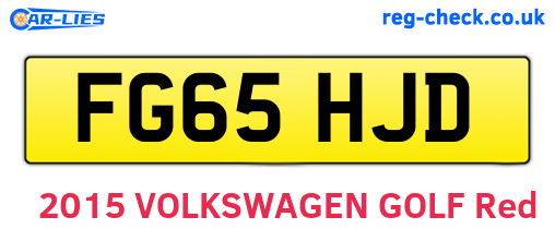 FG65HJD are the vehicle registration plates.