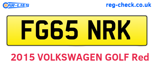 FG65NRK are the vehicle registration plates.