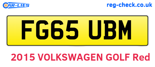 FG65UBM are the vehicle registration plates.